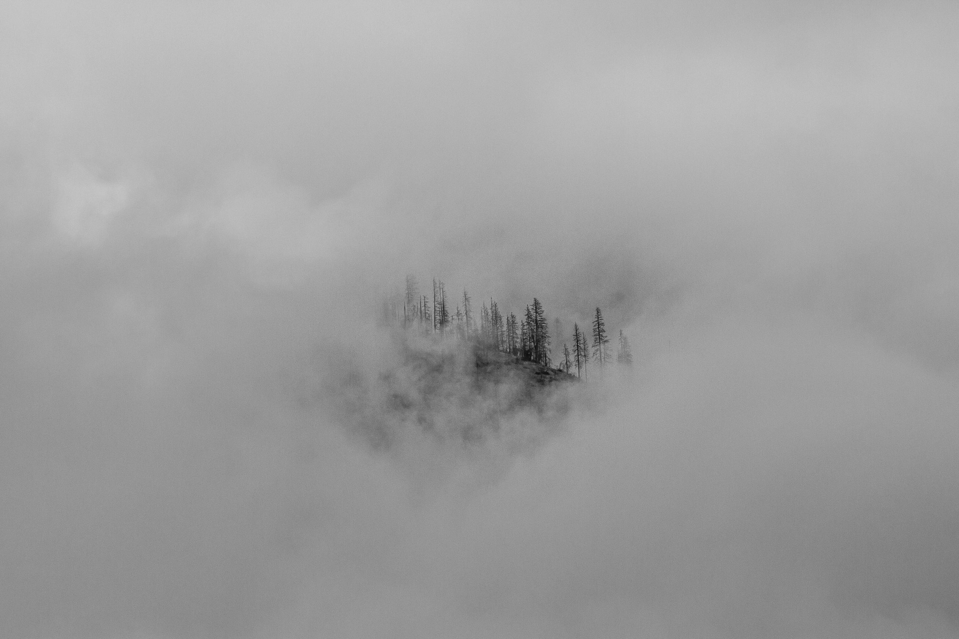 Mountain in the cloud